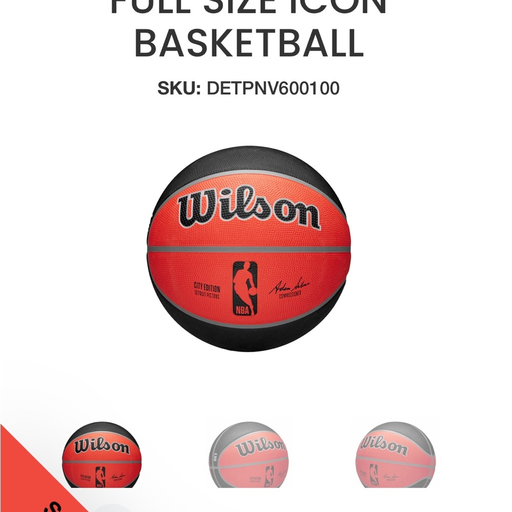 2023-25 DETROIT PISTONS CITY EDITION FULL SIZE ICON BASKETBALL